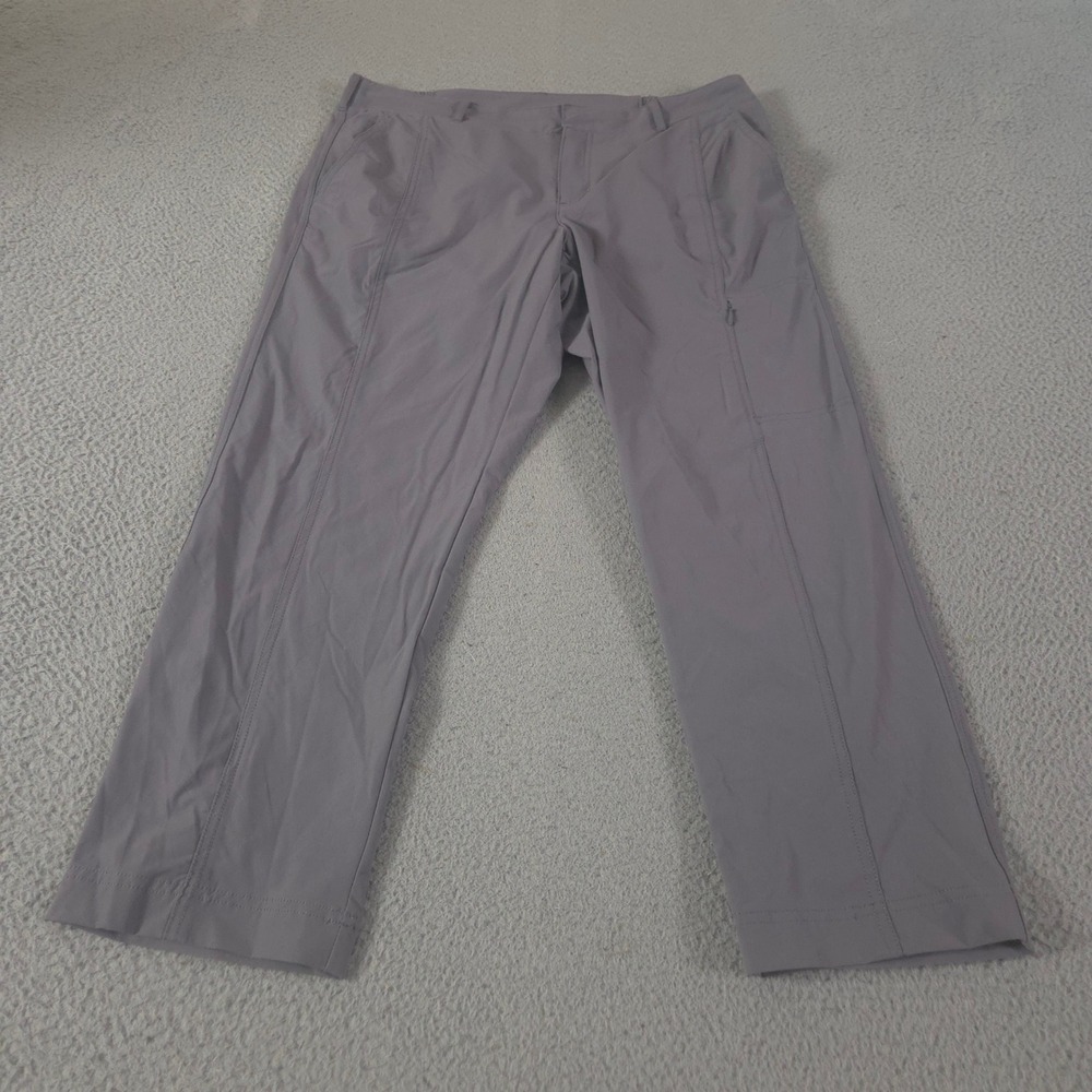 Kirkland Pants Womens 12 Grey Travel Straight Leg Nylon Spandex Stretch Casual